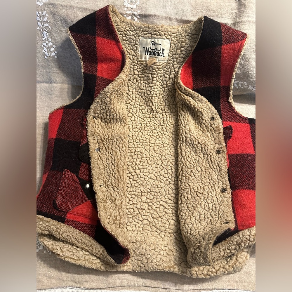 Woolrich Buffalo Plaid Vest, Vermont Hunter, Farmer, Logger, Vintage, Size L View 6